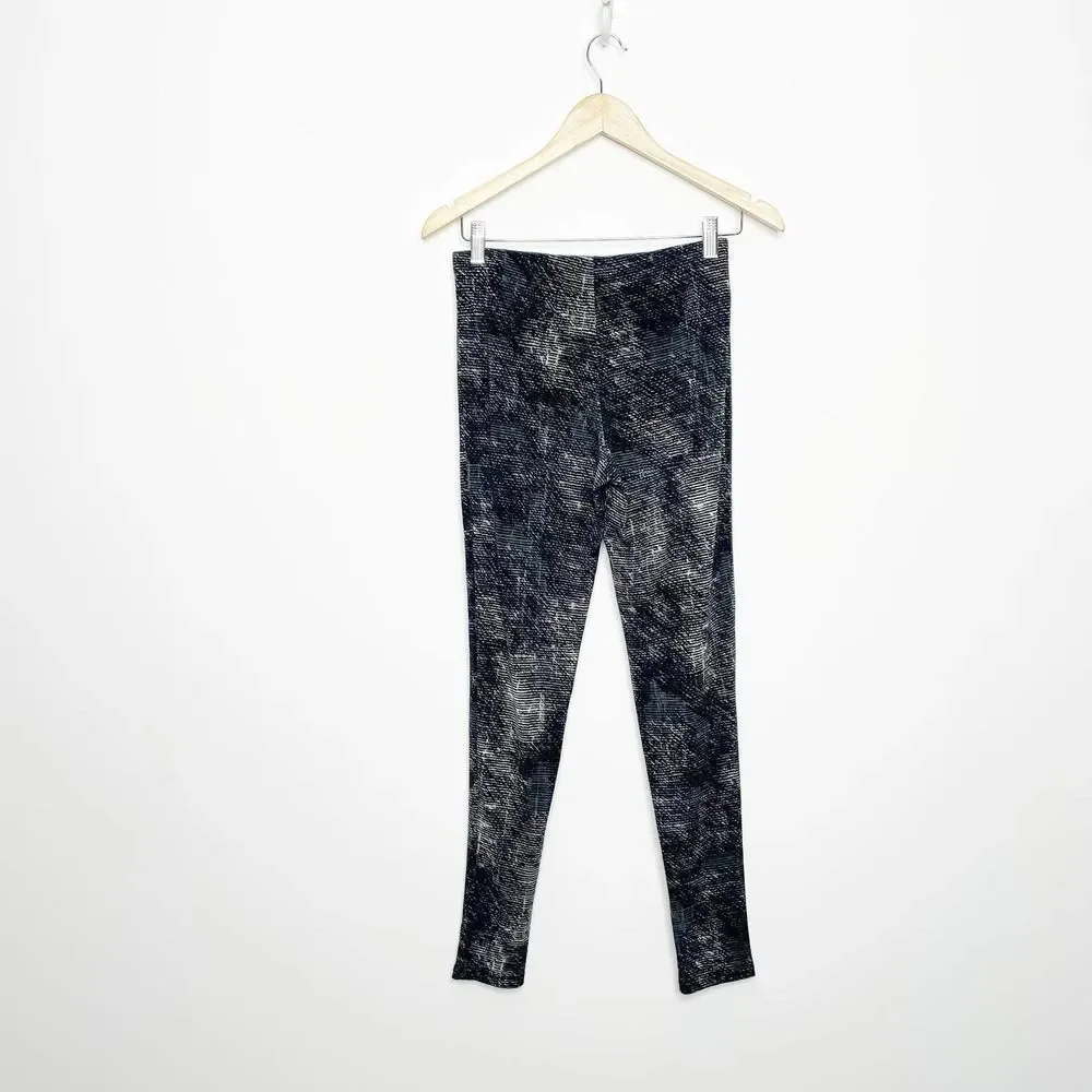 Clara Sun Woo Signature Straight Leg Pant black gray elastic pull on Womens S - Picture 9 of 9